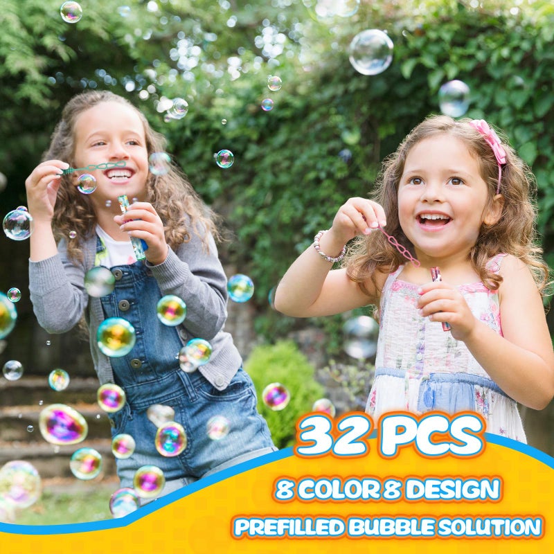 Cawiew Bubble for Unicorn Party Favors  32 PCS Mini Bubble Wand for Kid  8 Colors Bubbles in Bulk for Pastel Party Supplies  Unicorn Birthday Decoration for Girl  Classroom Goody Bag Filler Stuffers - Image 5